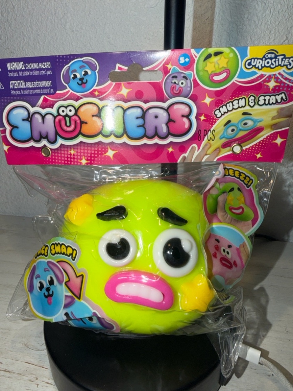 Squishy Kids Toy - Neon Yellow Emoji Stress Ball *viral last one on this style*
